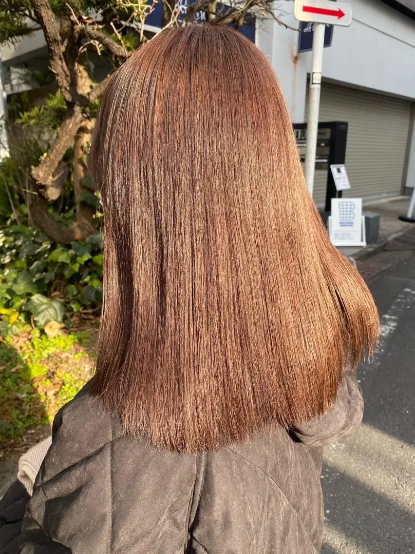 セミロング カラー ベージュカラー お任せヘア☘️☘️ 及川渚のヘアスタイル
