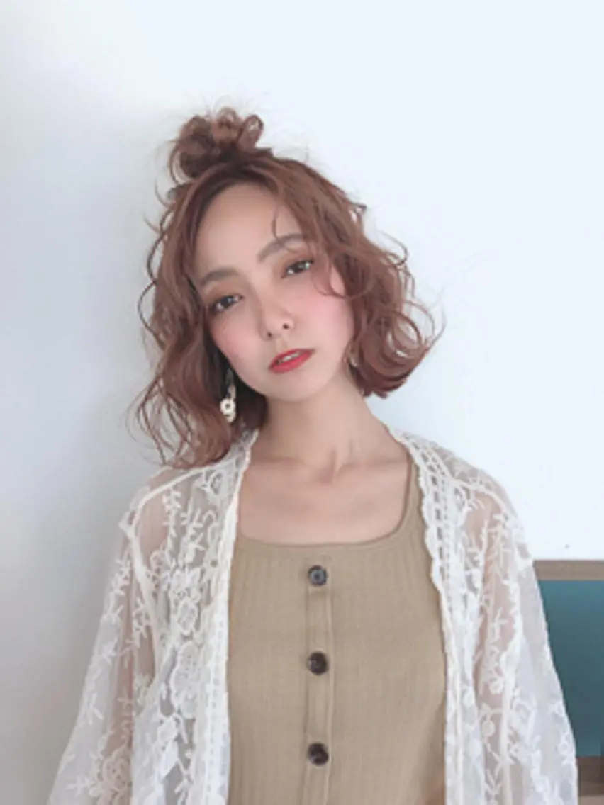ミディアム カラー カット ヘアカラー トリートメント 髪質改善shoma mikiのヘアスタイル