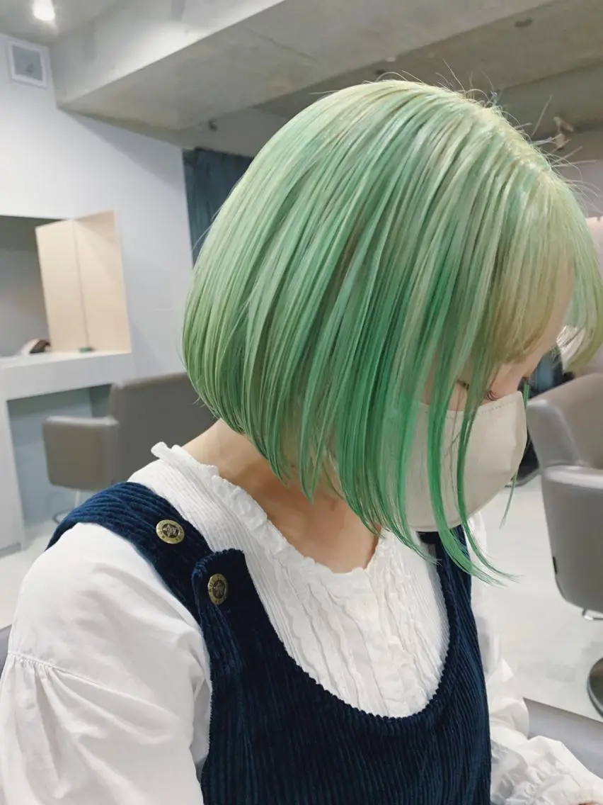カラー ボブパーマコテ巻き風 パーマNo1深江秀平のヘアスタイル