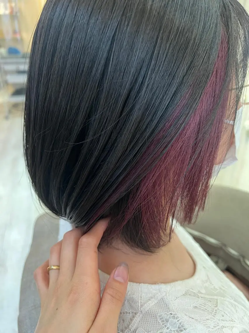 ショート カラー ブリーチ ケアブリーチ デザインカラー ダブルカラー イヤリングカラー 🌈安藤愛/透明感 艶カラー🫧ROWのヘアスタイル