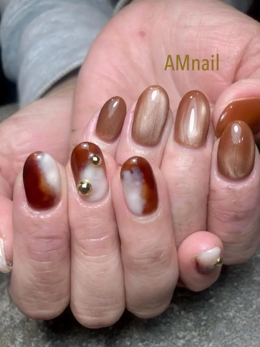 ネイル アートネイル 持ち込み ハンドネイル Am:nail 柏 SUE（スゥ）のネイルデザイン