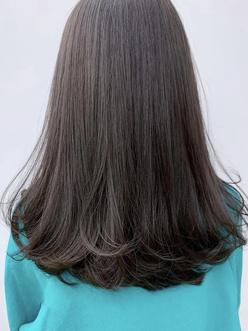 ロング カラー パーマ アディクシーカラー ケアカラー 髪質改善 トリートメント ストレートパーマ 【ヘアケア特化型】 newi天王寺のヘアスタイル