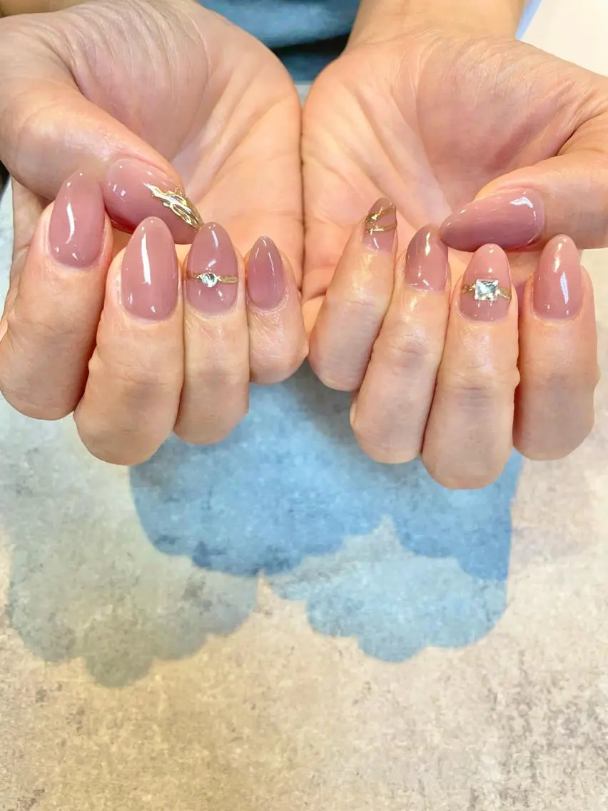 ネイル ピンク ピンクベージュ ハンドネイル ハンドケア FASTNAIL PLUS 新宿店のネイルデザイン