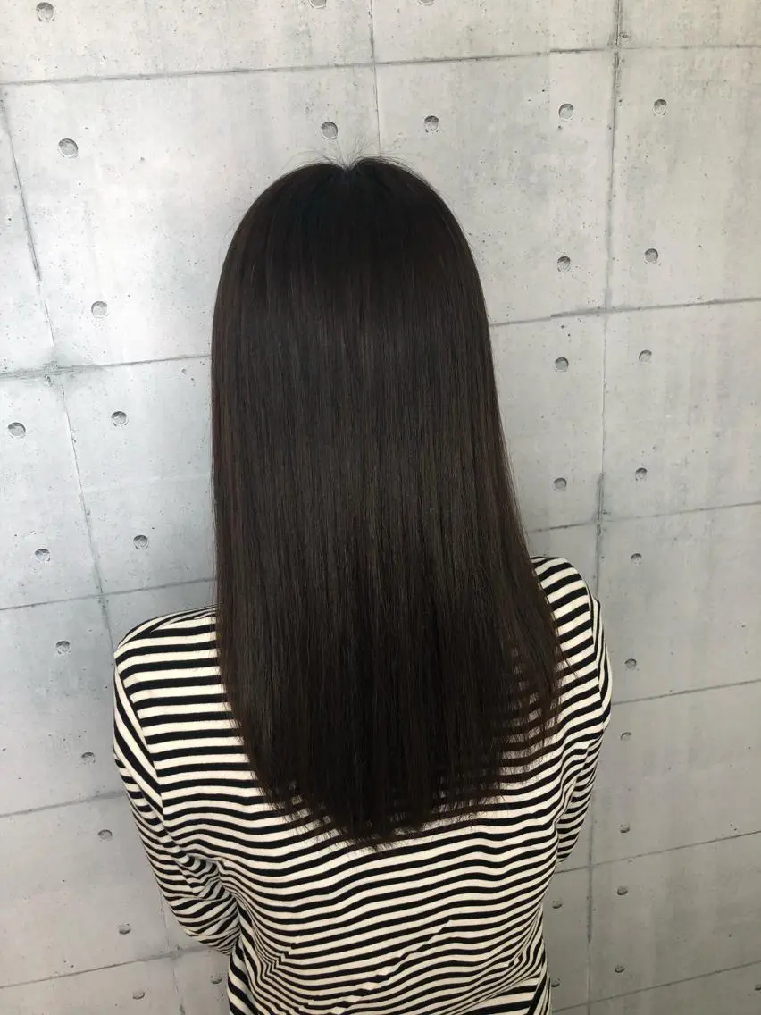 ロング カラー アッシュ ダークアッシュ イルミナカラー 金沢 広美のヘアスタイル