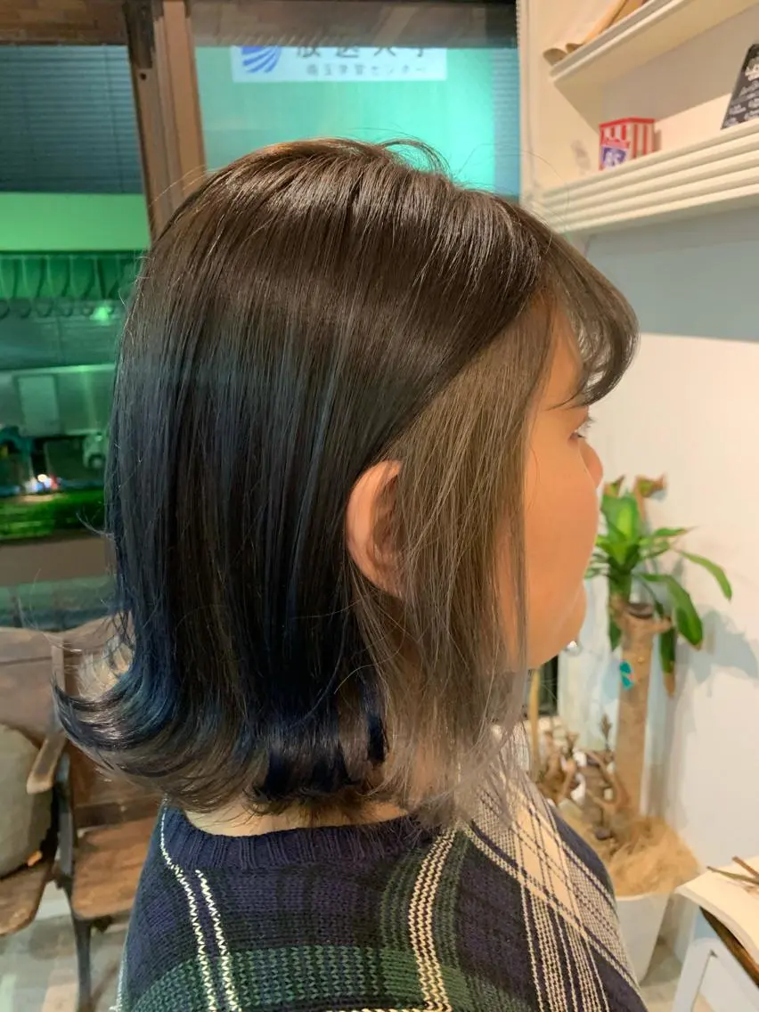 ミディアム アッシュ ヘアカラー トリートメント ヘッドスパ ヘアセット 大宮/山口 竣也のヘアスタイル