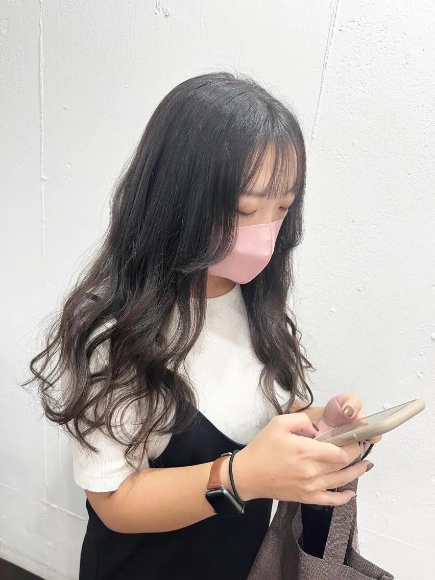 ロング カラー パーマ ヘアアレンジ 名古屋駅/トップス タイリスト/大黒拓哉のヘアスタイル
