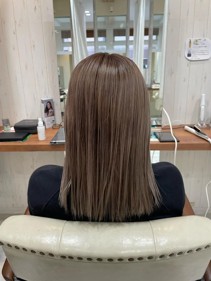 ミディアム カラー アディクシーカラー バレイヤージュ ブリーチ ダブルカラー イヤリングカラー ヘアカラー 中嶋 紘夢のヘアスタイル