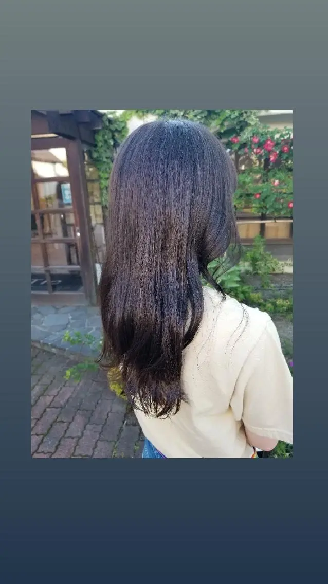ロング カット ヘアカラー トリートメント 松江 幸世のヘアスタイル
