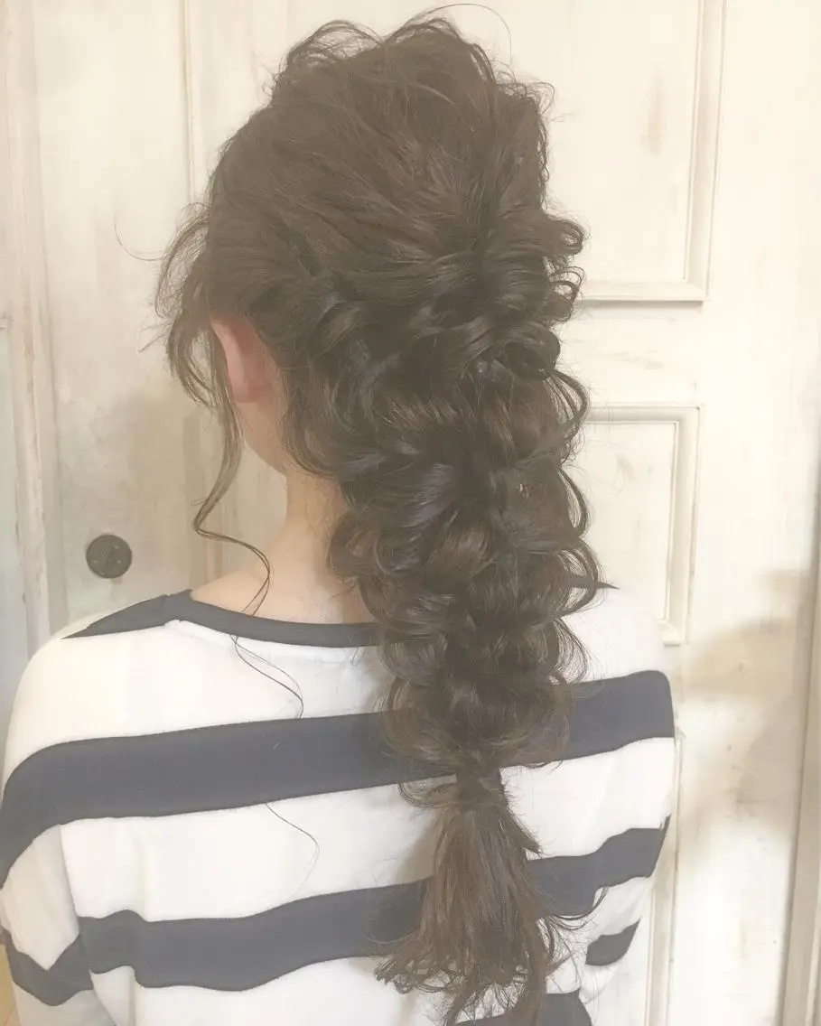 ロング ヘアアレンジ 榎園 由美のヘアスタイル