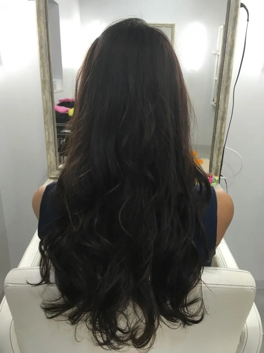 セミロング ロング カラー 髪質改善 中川 翔のヘアスタイル