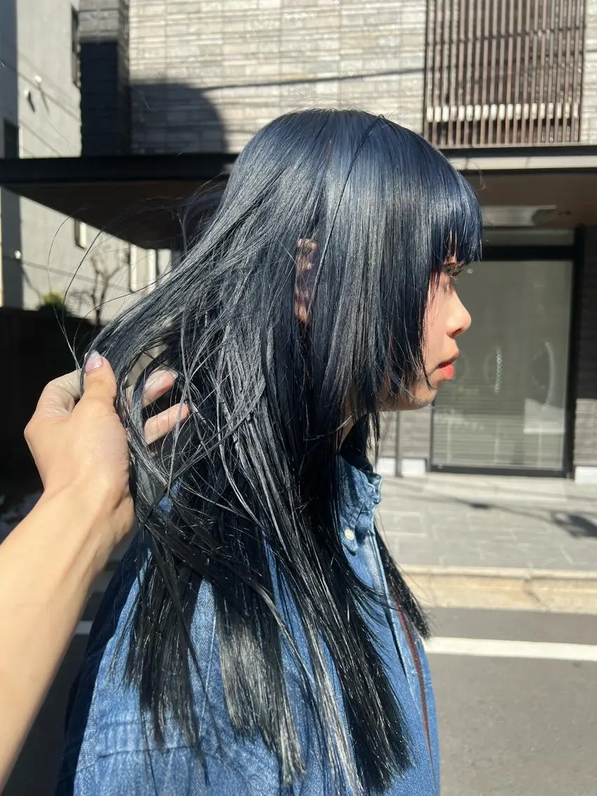 ロング カラー カット ヘアカラー 圧倒的デザイン力 店長🎨RENAのヘアスタイル