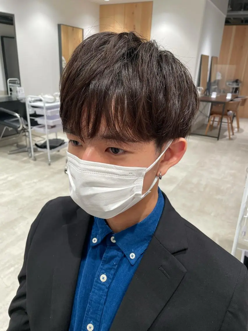ショート カラー パーマ ヘアアレンジ メンズ パーソナルカラー合わ せたカラー🤍なつみのヘアスタイル
