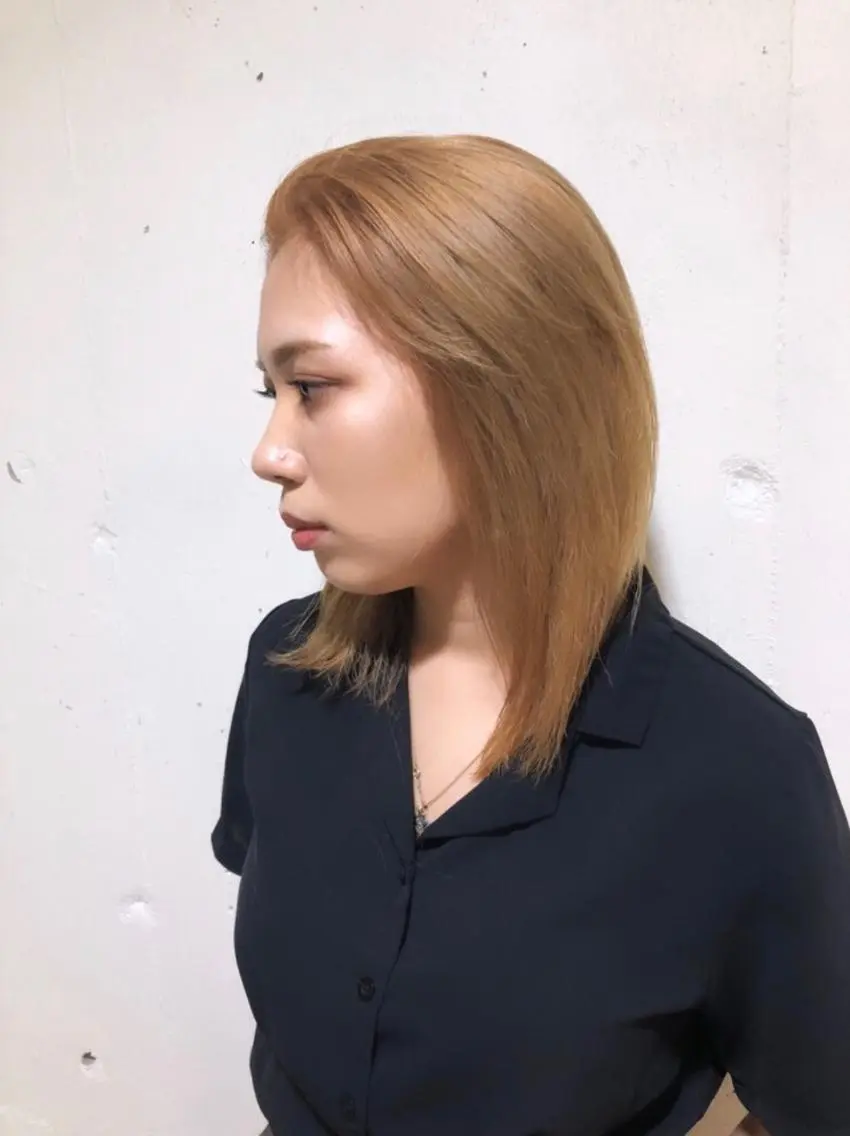 ミディアム カラー ヘアカラー トリートメント パーマ美容師 hanaのヘアスタイル