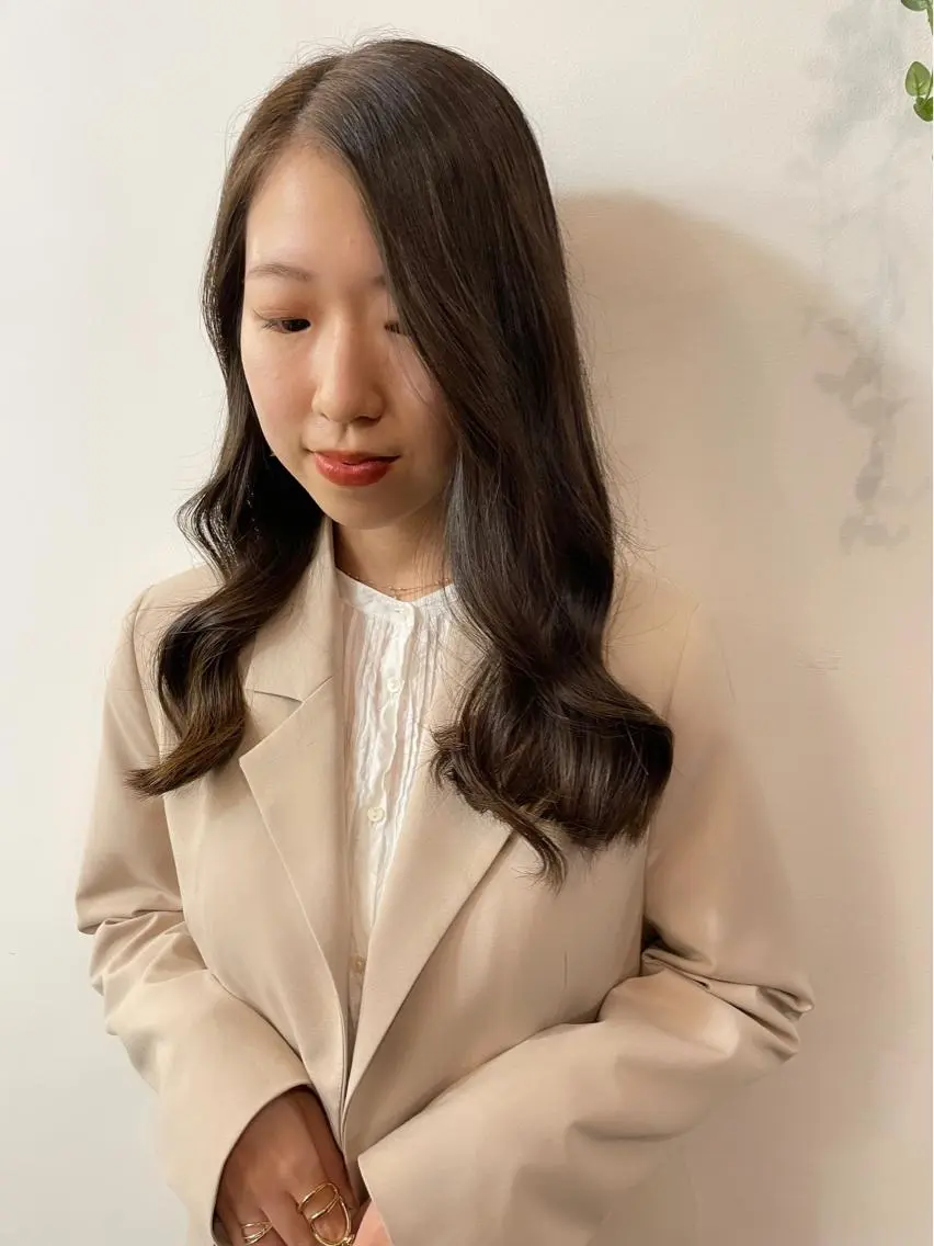 ロング 韓国風ヘア カット 縮毛矯正 トリートメント ツヤ美髪💐 髪質改善/高山愛来のヘアスタイル