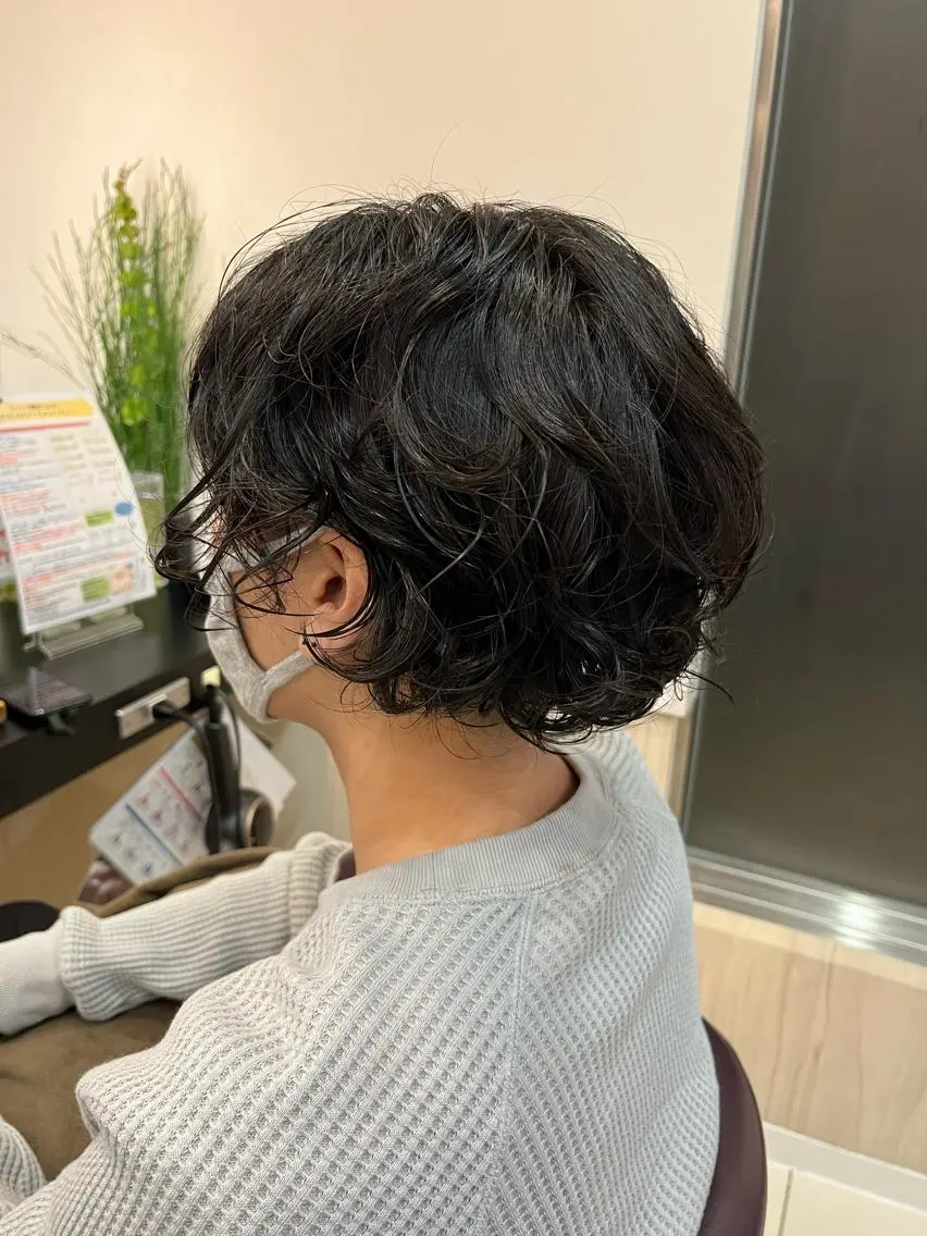 ショート パーマ メンズ カット パーマ トータルビューティー K:R鶴川のヘアスタイル