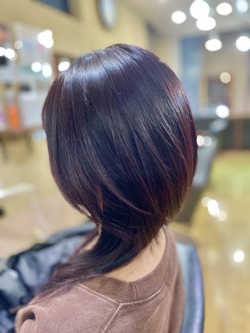 ミディアム パピヨンロゼ中川 髪質改善/低ダメージのヘアスタイル
