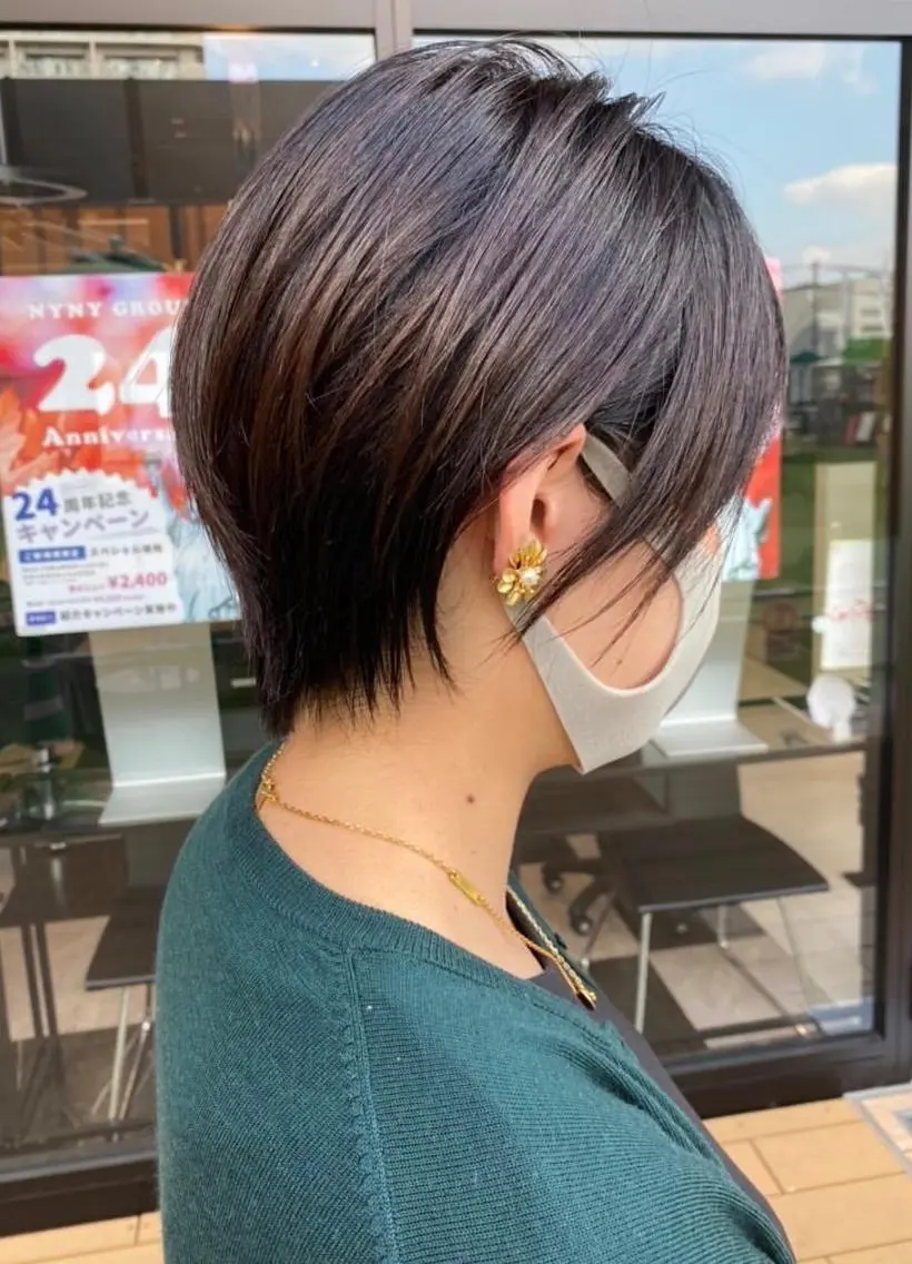 ショート ショートボブ ボブ ショートヘア メンズヘア特化 崎田 成人のヘアスタイル
