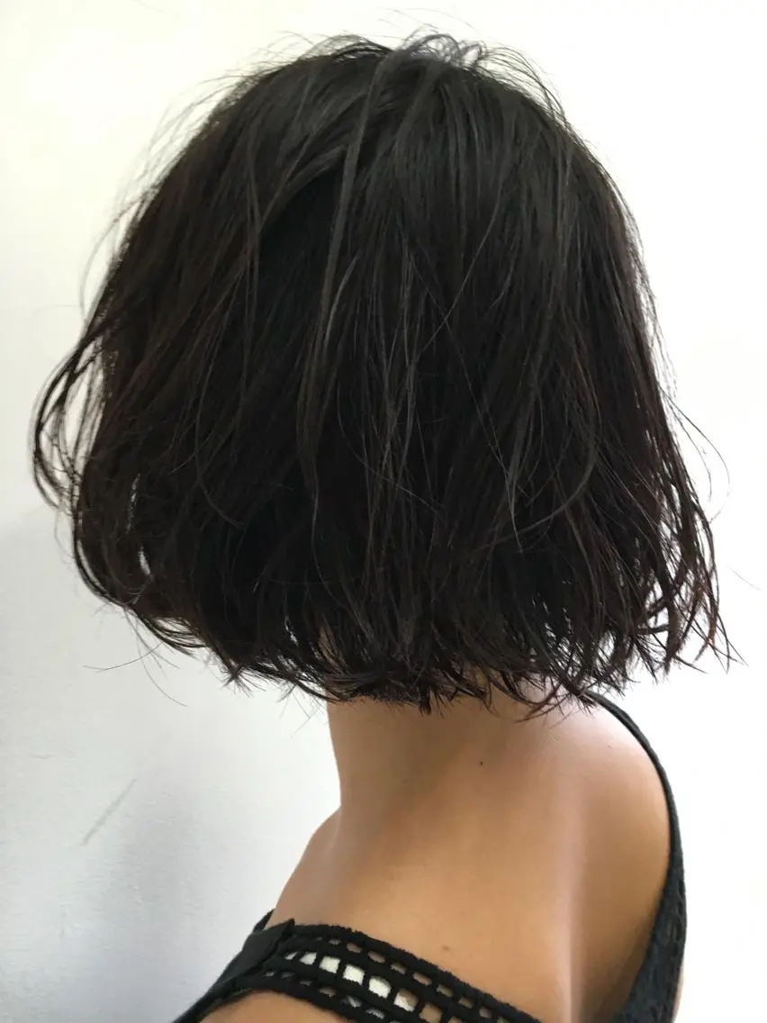 ミディアム カラー パーマ キッズ 黒髪 ボブ 🌈韓国ヘア KOUSEI🌈のヘアスタイル
