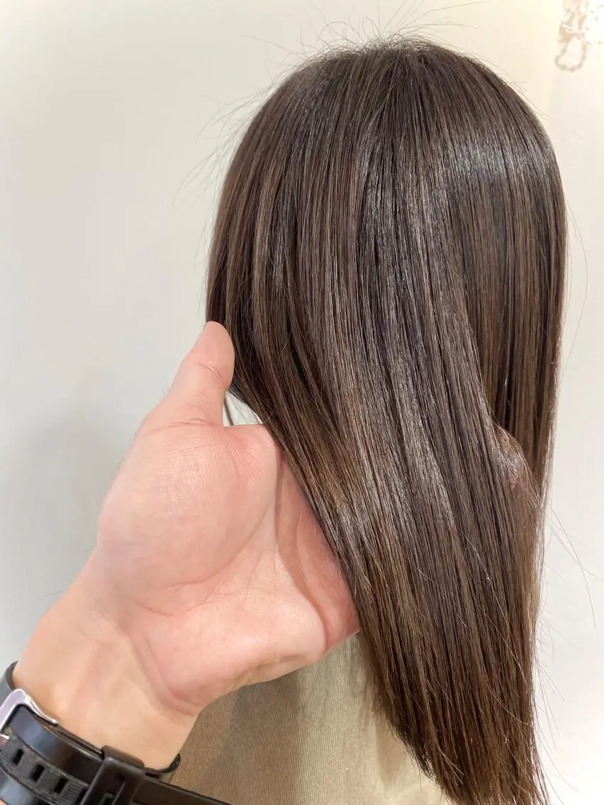 ミディアム 髪質改善 トリートメント 酸熱トリートメント トリートメント Kazu .Kのヘアスタイル