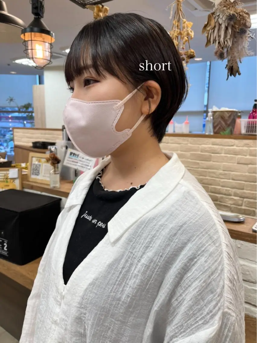 ショート 切りっぱなしボブ ショートボブ ハンサムショート 丸みショート ボブ カット トリートメント 初めてのショート お任せください✂️のヘアスタイル