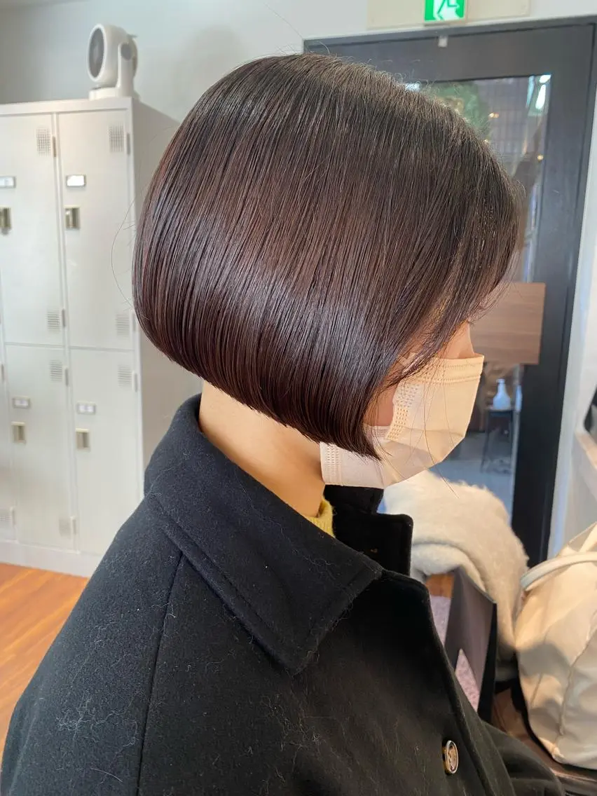 ショート カラー パーマ ヘアアレンジ カット トリートメント MOE /Zina横浜2ndのヘアスタイル