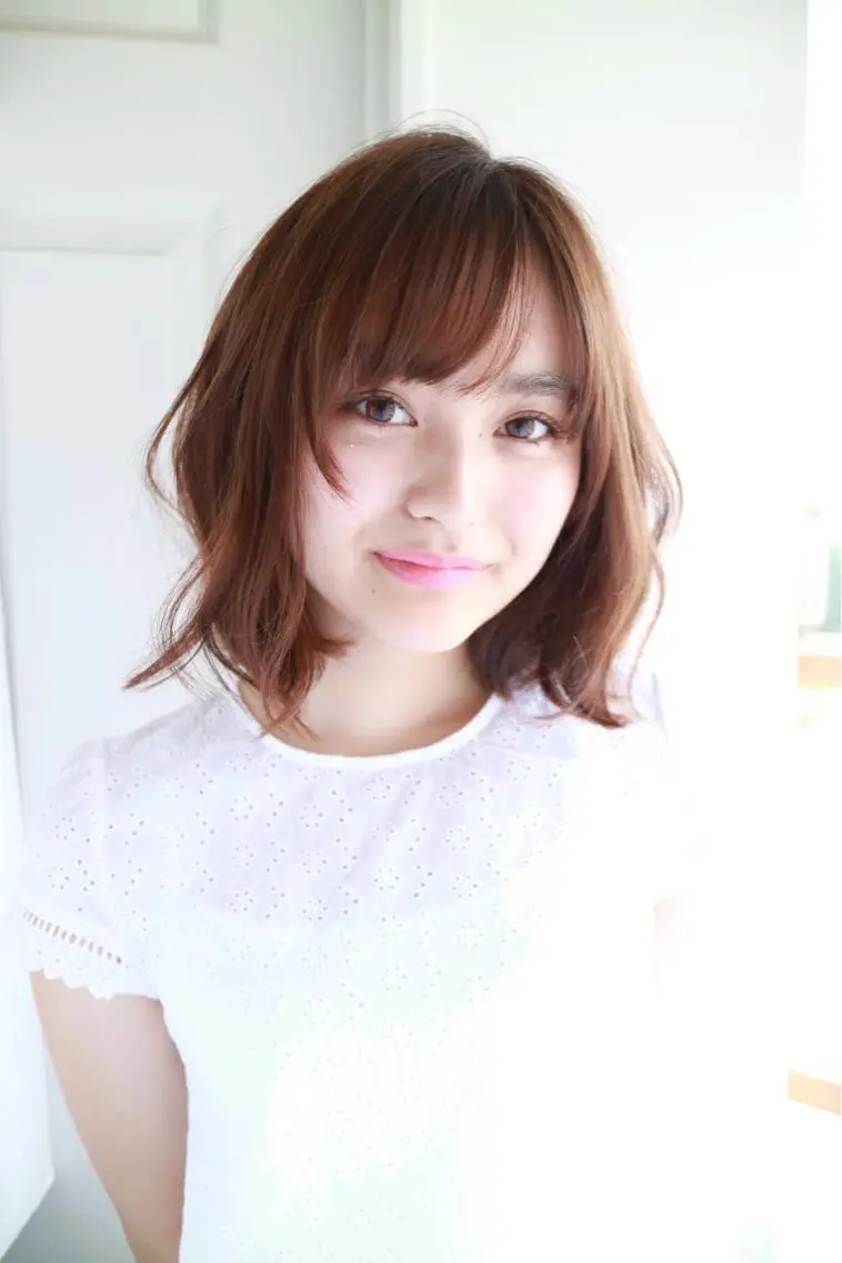 ミディアム パーマ 小顔カット ひがし まさし JYUNESU副代表のヘアスタイル