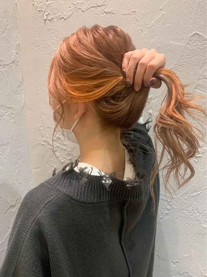 カラー ベージュカラー オレンジ オレンジベージュ ヘアカラー 艶カラー🌟 透明感カラー🌟磯部のヘアスタイル