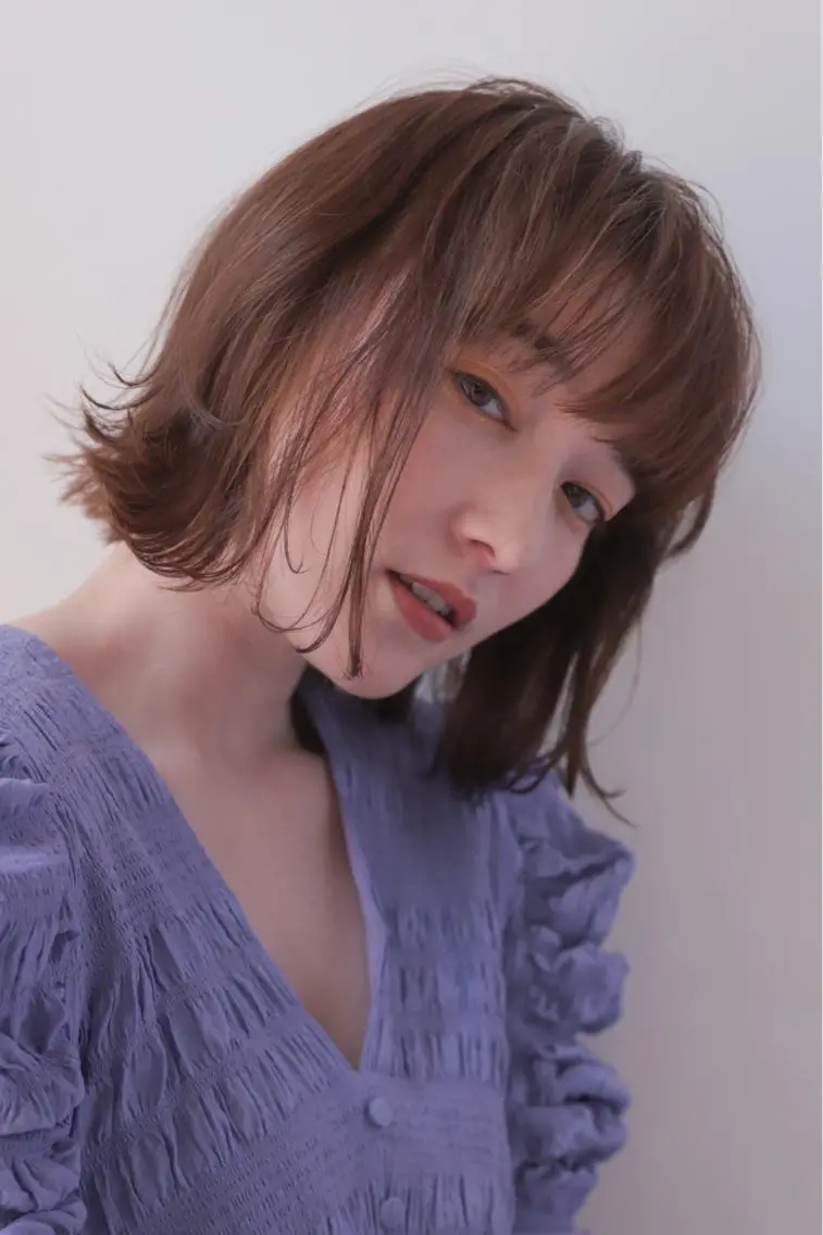 ショート カラー アイブロウ バレイヤージュ ブリーチ ケアブリーチ 透明感カラー デザインカラー 🔆韓国 norika🔆のヘアスタイル
