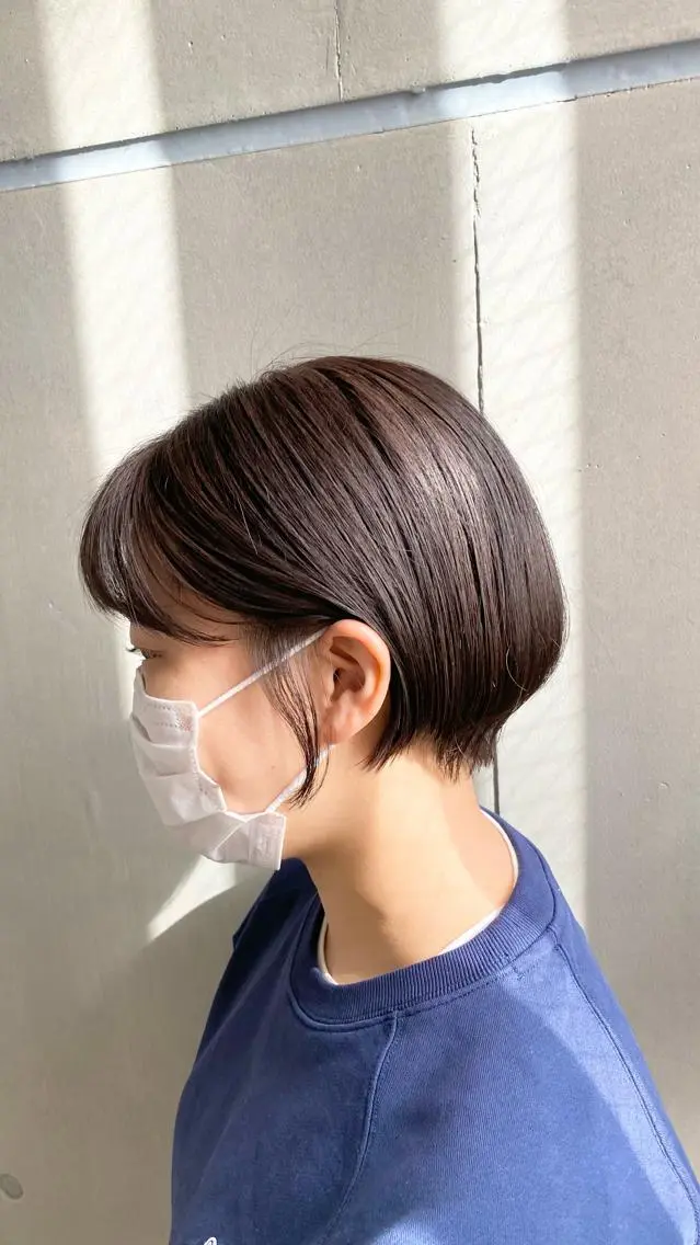 ショート カラー 丸みショート くびれヘア ショートヘア カット ヘアカラー トリートメント Graph. （グラフ）立川🪽✨のヘアスタイル