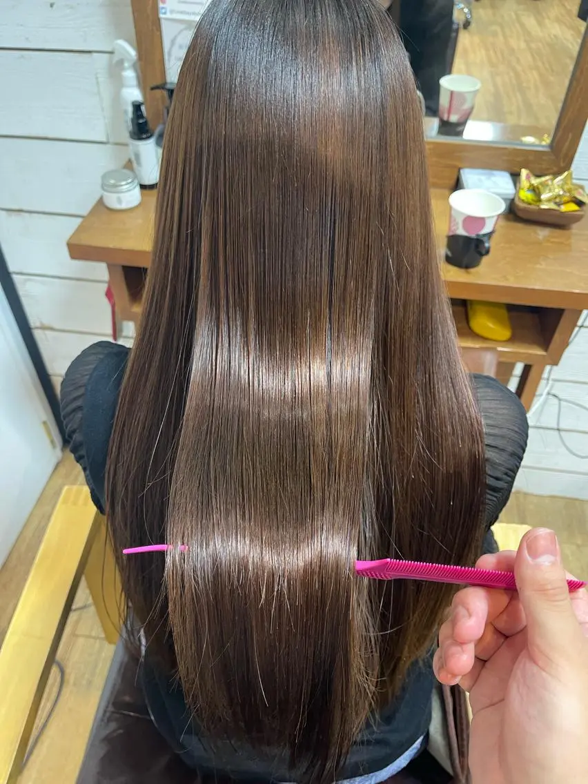 ロング カット ヘアカラー トリートメント 平田 たかしのヘアスタイル