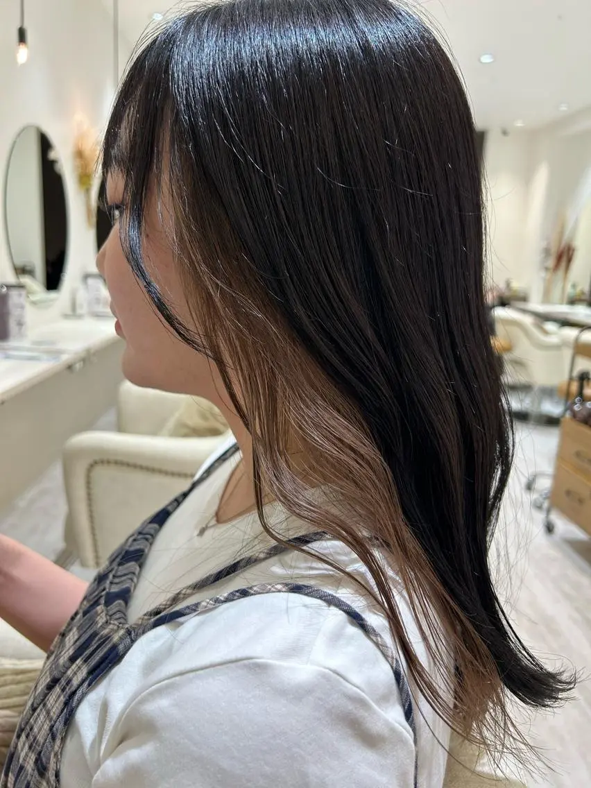 カラー ベージュカラー イヤリングカラー lole. まさきのヘアスタイル