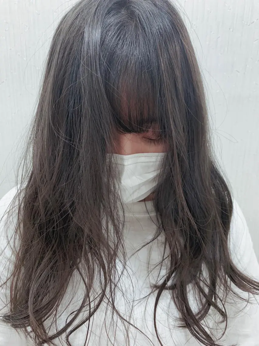 ロング カラー レイヤーカットモデル 募集/藤原一真のヘアスタイル