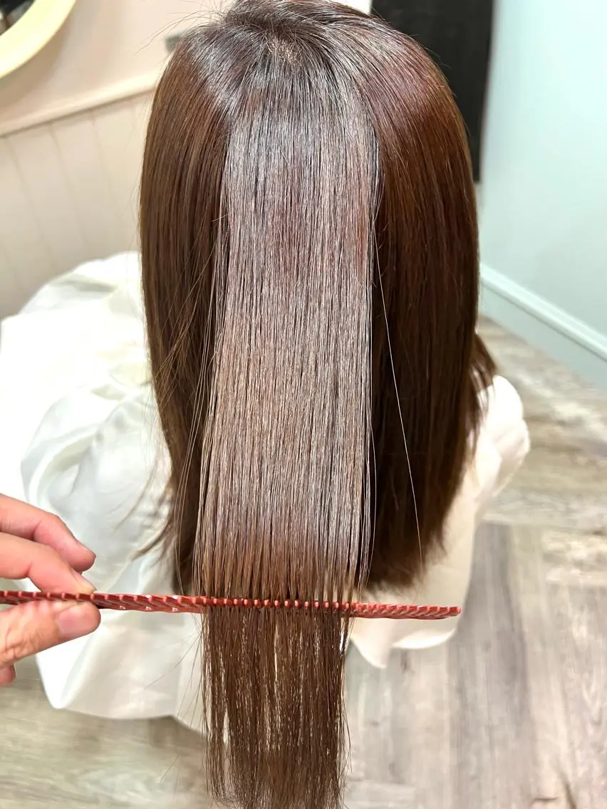 ロング カラー パーマ 髪質改善 ストレートパーマ カット ヘアカラー 縮毛矯正 トリートメント 艶髪専門美容師🏄 kazuレスlessのヘアスタイル