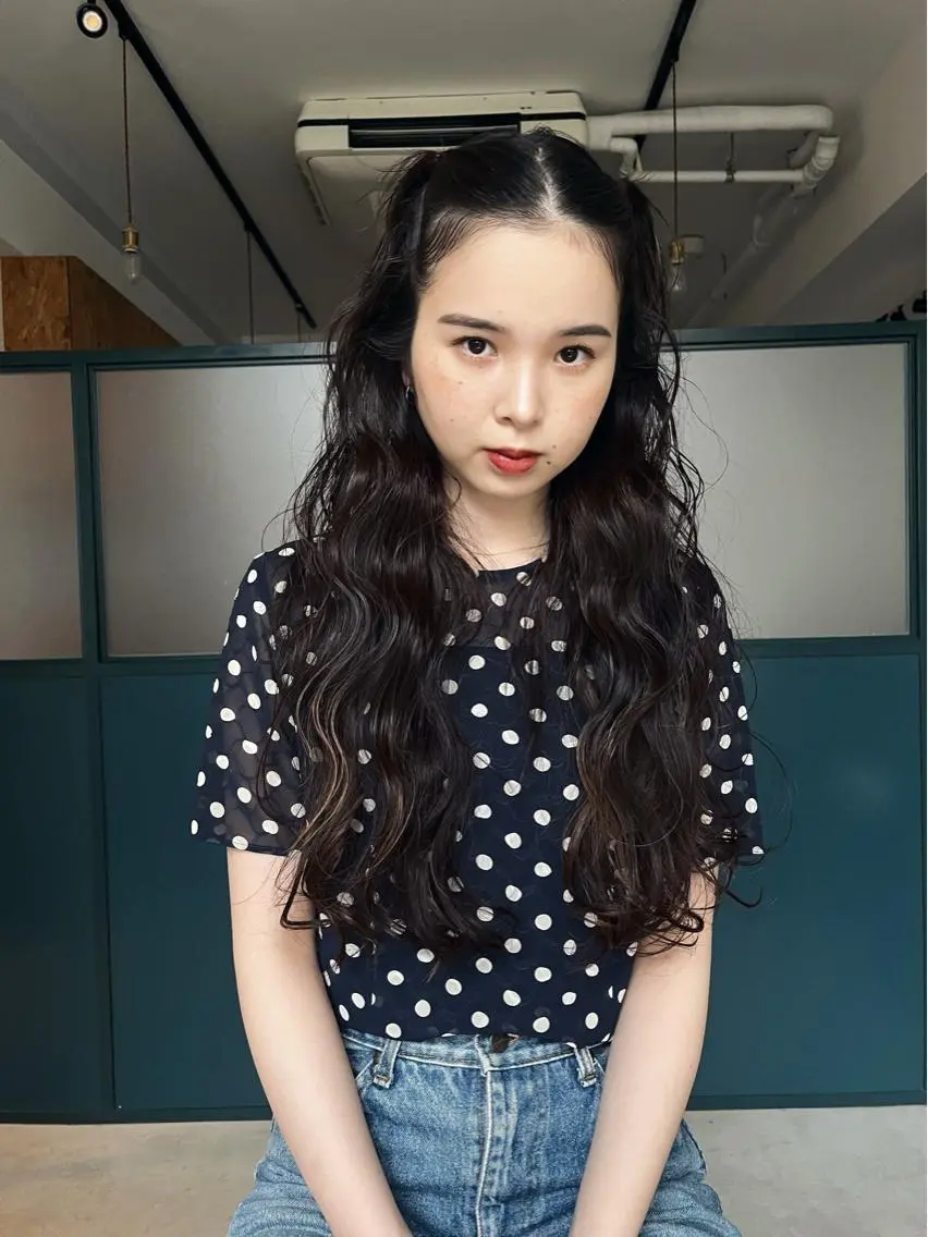 ロング ロング カット パーマ 暖色/パーマ 🌼クニトウメイのヘアスタイル