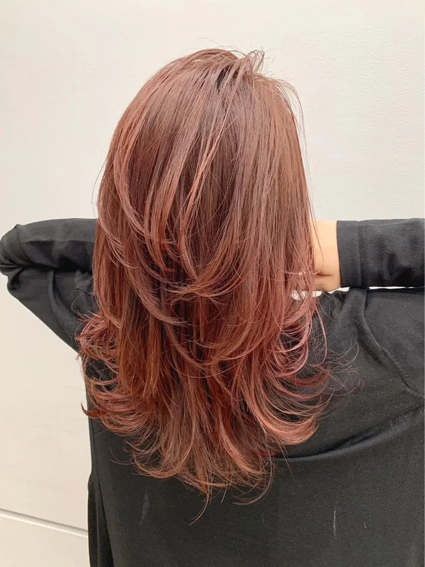 セミロング カラー 🌿レイヤー/ブリー チ/🌿JINのヘアスタイル