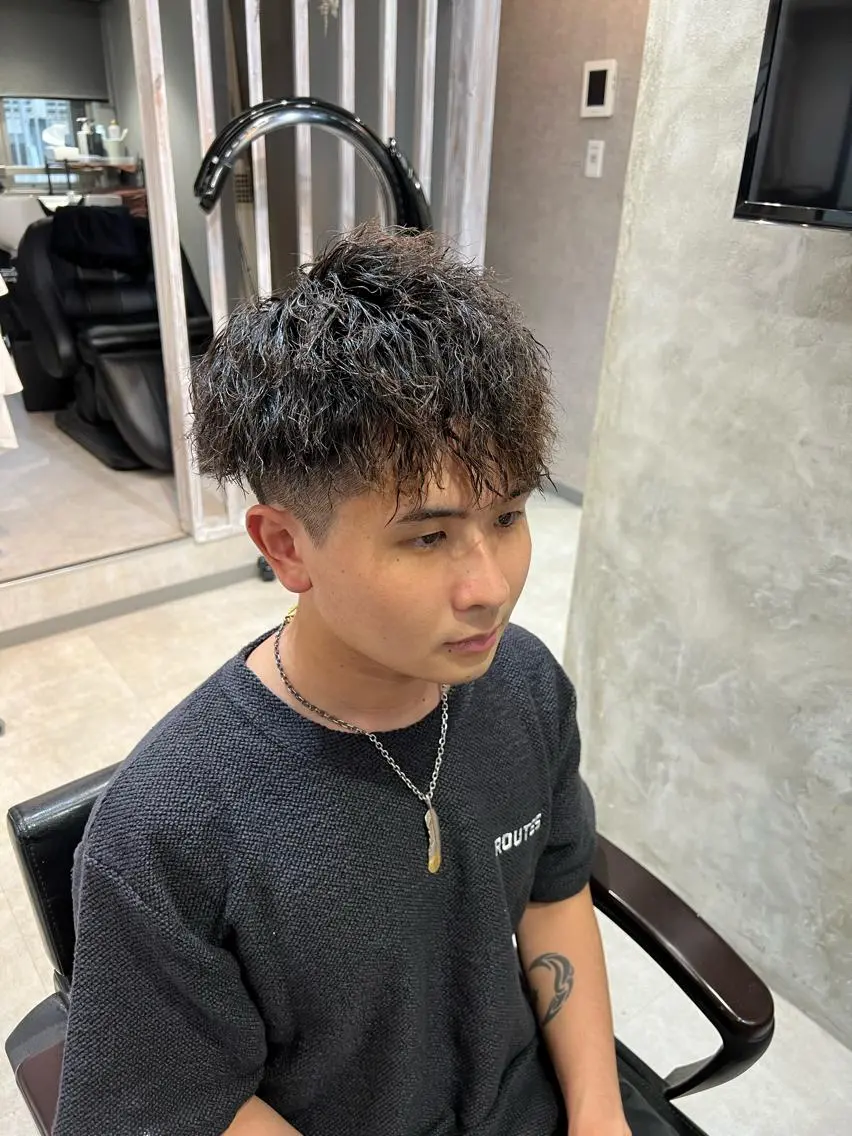 パーマ メンズ 個室サロンKAITO メンズ特化美容師のヘアスタイル