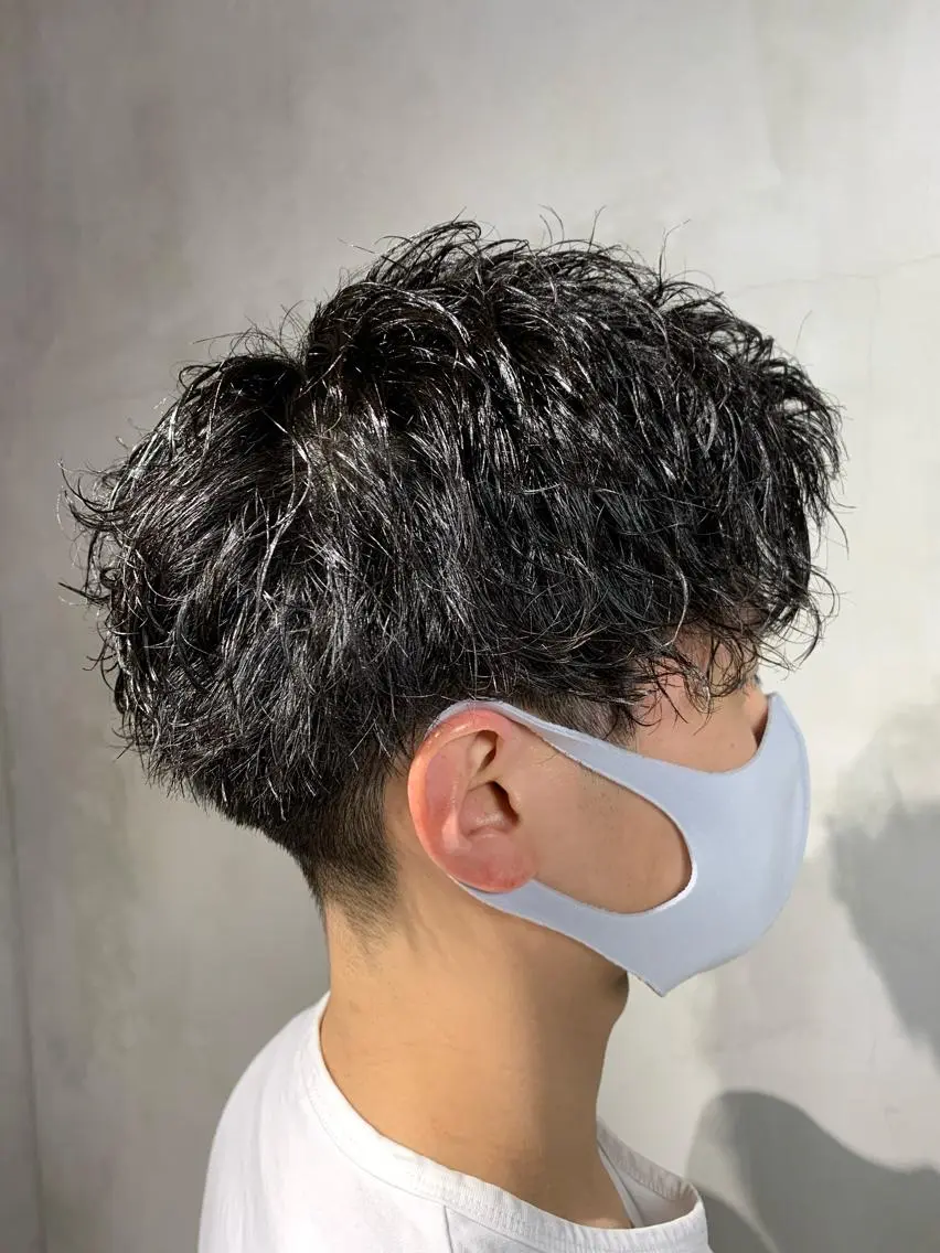 ショート カット パーマ メンズパーマ 工藤勇也のヘアスタイル