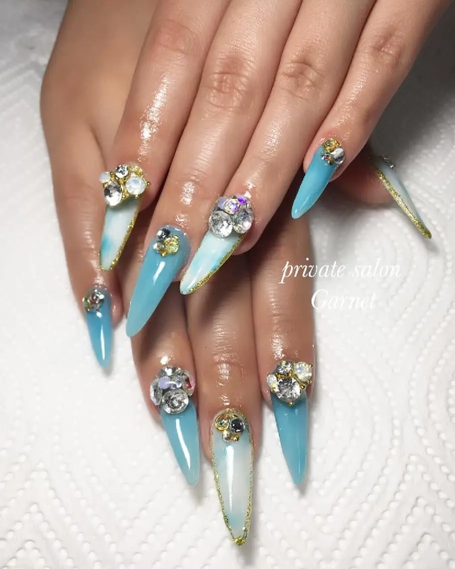 ネイル 大理石ネイル(マーブル) Garnet nailのネイルデザイン