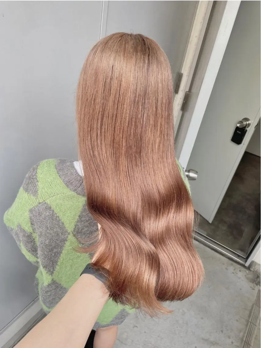 ロング カラー ヘアカラー トリートメント ヘッドスパ ヘアセット ベージュカラー💖 やすひろのヘアスタイル