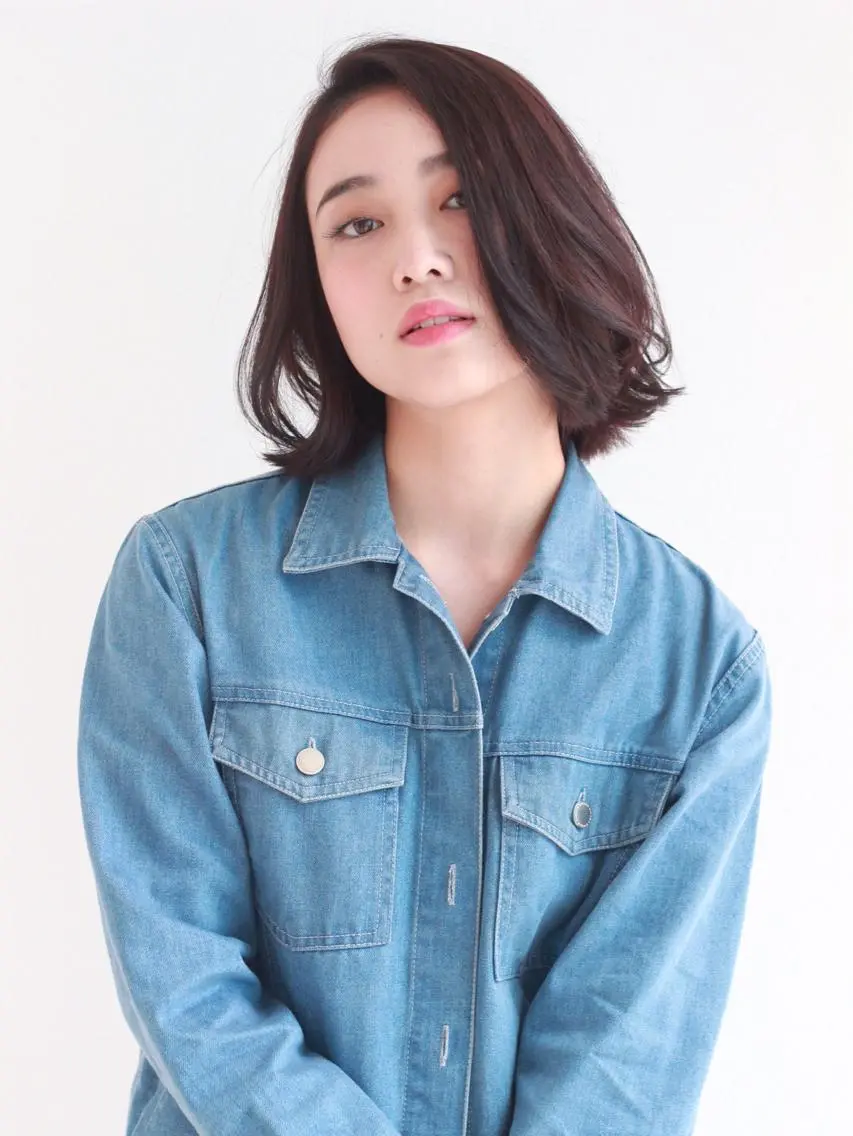 ショート 切りっぱなしボブ ボブ カット 高木 麻知子のヘアスタイル