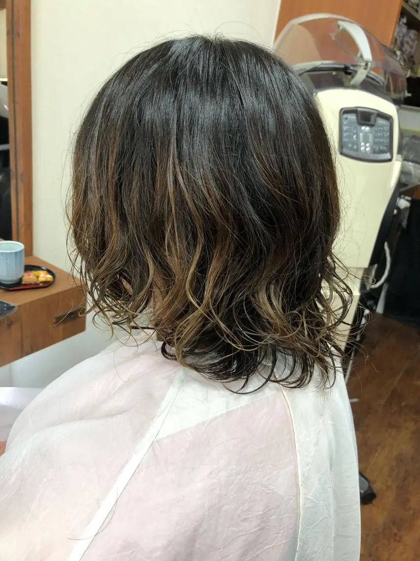 ショート パーマ カット パーマ 大野 まゆのヘアスタイル