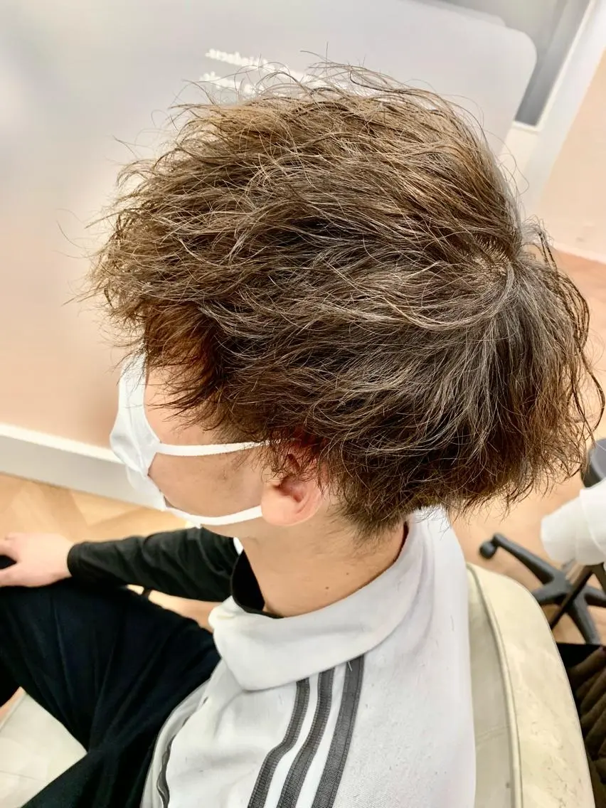 パーマ メンズ カット パーマ 【メンズ特化美容師】 山﨑 凌のヘアスタイル