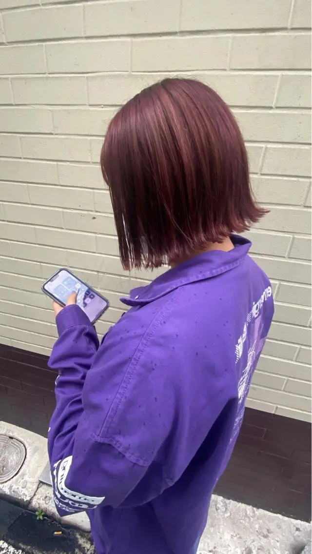 ミディアム ヘアカラー 大西 柚羽のヘアスタイル