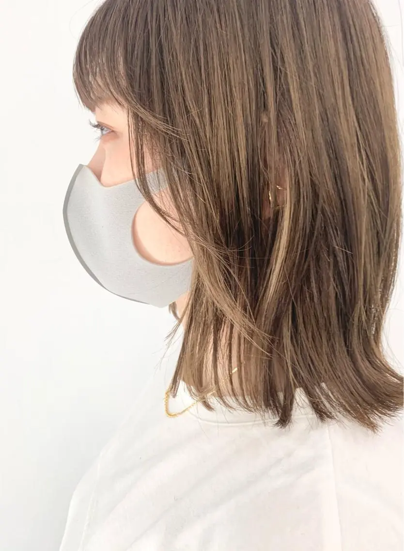 セミロング カラー パーマ ヘアアレンジ メンズ キッズ ネイル マツエク・マツパ カット 縮毛矯正 レイヤーカット/ 巻ける縮毛矯正のヘアスタイル