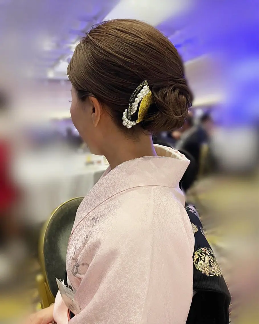 セミロング ヘアアレンジ 着付け KANA カナのマツエク・マツパデザイン