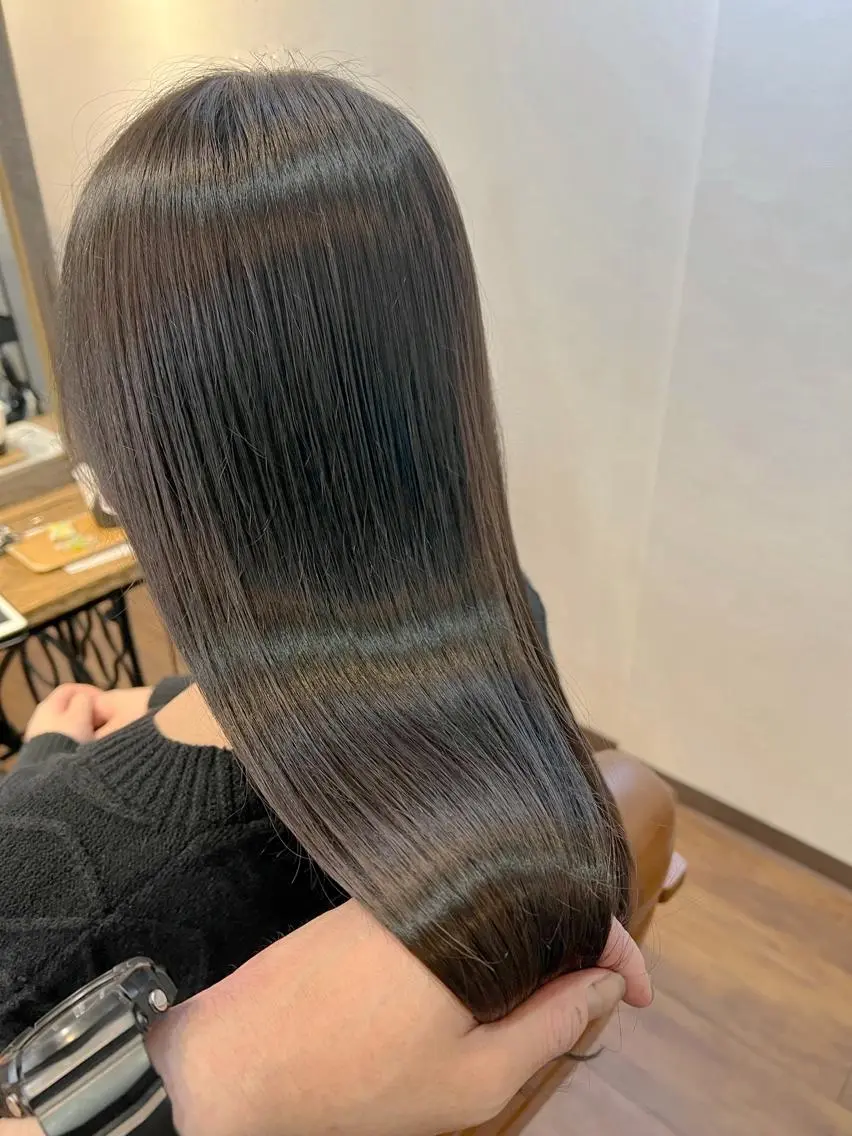 ロング カラー 縮毛矯正&髪質改善 ⭐️OGUのヘアスタイル