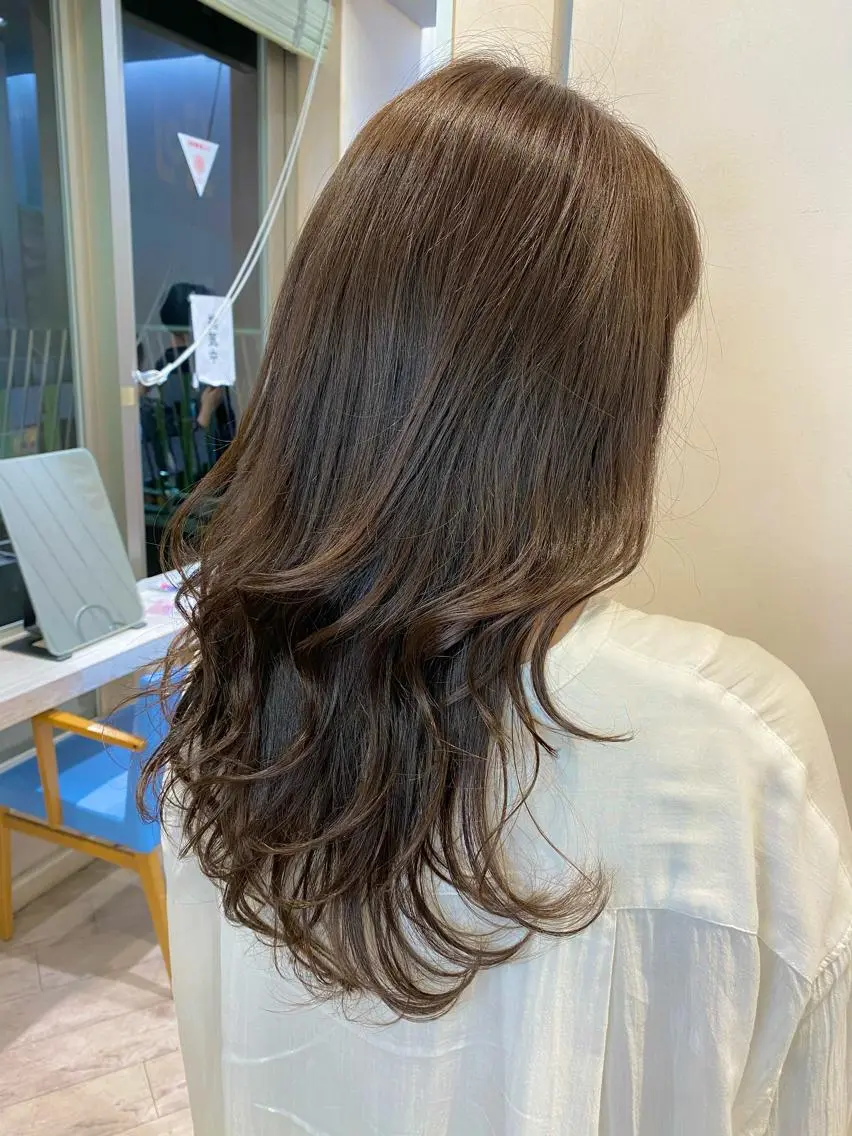 ロング カラー 顔まわりカット🌟 くびれヘア/寺門遥輝のヘアスタイル