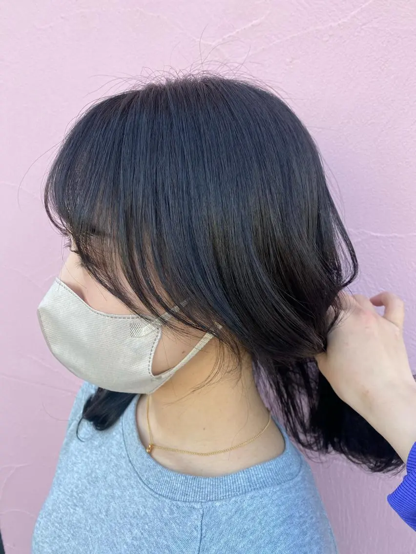 ロング カラー ヘアアレンジ 切りっぱなしボブ ボブ くびれヘア 顔周りカット 韓国風ヘア 似合わせレイヤー/ Wカラー🧸こころのヘアスタイル