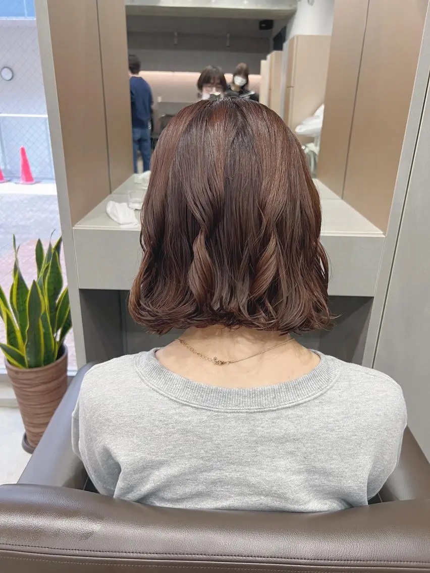 ショート パーマ カット パーマ トリートメント ボブパーマコテ巻き風 パーマNo1深江秀平のヘアスタイル