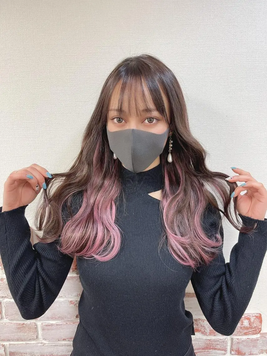 カラー ロング Reflet 新宿/プルエクステのヘアスタイル